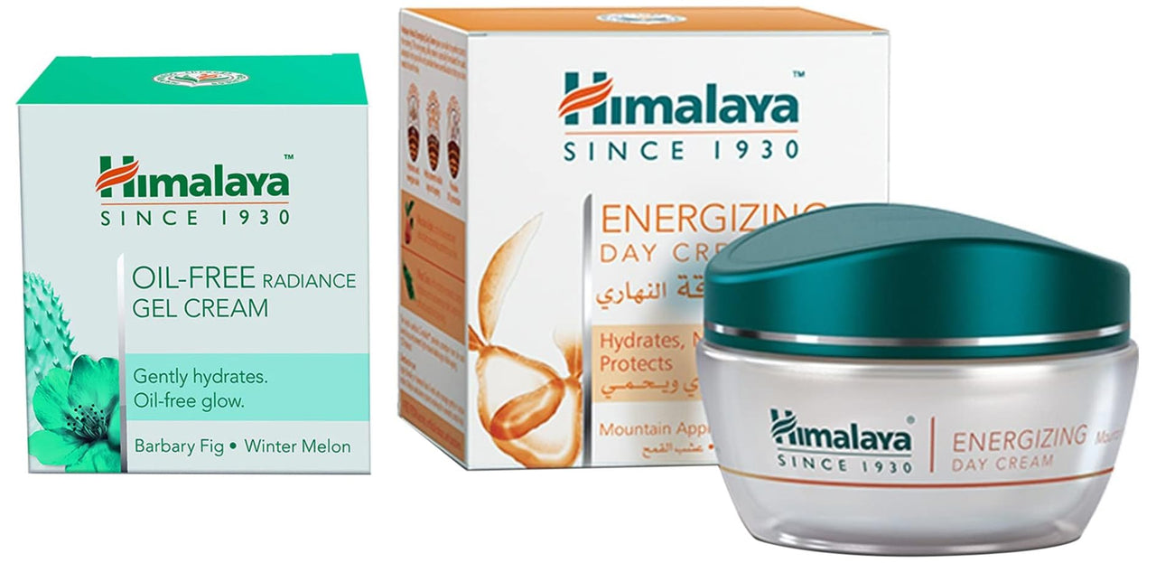 Himalaya Clear Complexion Whitening Day Cream, 50g and Himalaya Oil Free Radiance Gel Cream, 50g