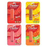 Dazller Luscious Lipbalm, 4G, Lip Bonanza Pack of 4, Lip Care Essential, Glossy Tint, Soft And Nourished Lips All Day, No Lip Discolouration, Vegan & Cruelty-Free, Multicolor