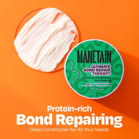 MANETAIN Ultimate Bond Repair Therapy - 200gm | Deep Conditioning Treatment with FiberHance™ & Plant-Based Keratin for All Hair Types | Hydrates, Strengthens, & Restores Damaged Hair | Sulphate & Paraben Free