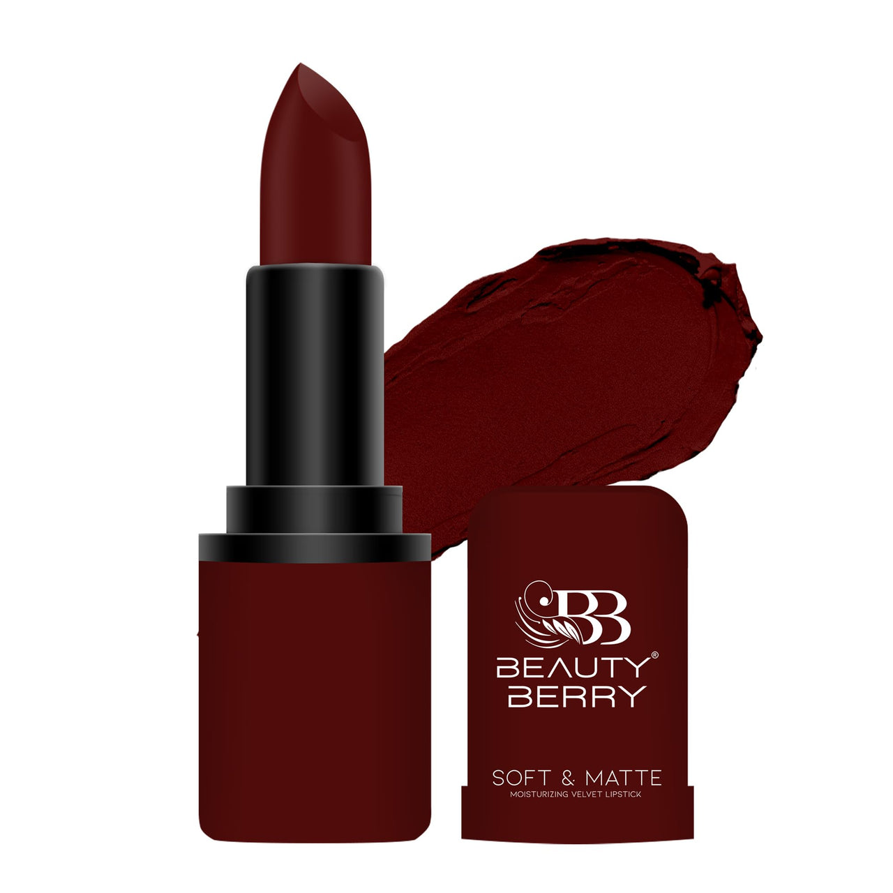 Beauty Berry Soft & Matte Moisturizing Velvet Lipstick For Women - Long-Lasting, Hydrating, High-Pigment Color. (Shade 24)