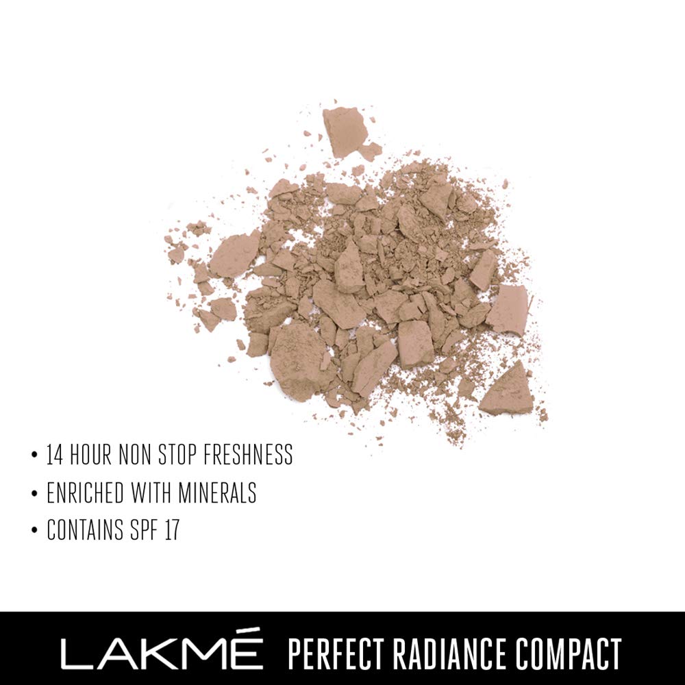 Lakmé Ultimate Glam Matte Compact, Skin Lightening Compact Powder For Normal Skin With Vitamin B3,, 8 Gram, Beige