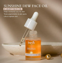 Barva Sunshine Dew Face Oil, For Radiant, Youthful & Glowing Skin. Contains Saffron, Vitamin E, Turmeric, Liquorice & Ghee blend.30ml