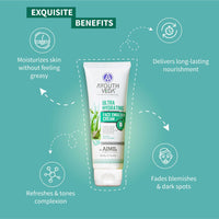 Ayouthveda Ultra Hydrating Face Emulsion Cream | Nature’s Goodness for 24 hours Hydration | Moisturizes, Tones, and Brightens Skin | Prevent Dark spots, Blackheads and Blemishes | With Coconut Water, Aloe Vera, and Green Tea - (Pack Of 1; 60G)