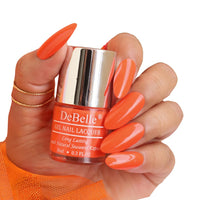 Debelle Gel Nail Polish Apricot Brulee (Dusty Orange Nail Paint)|Non Uv - Gel Glossy Finish |Chip Resistant | Seaweed Enriched Formula| Long Lasting|Cruelty And Toxic Free| 8Ml