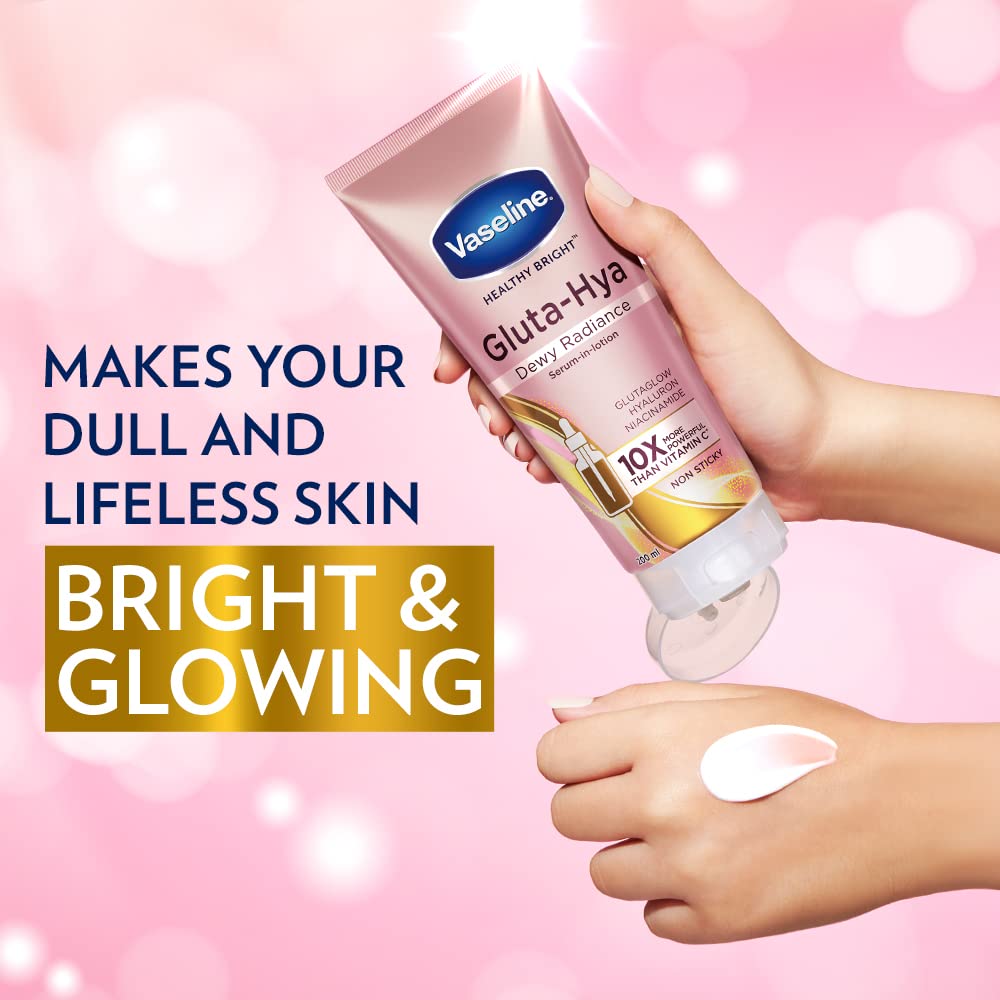 Vaseline Healthy Bright Gluta Hya Serum Burst Lotion Dewy Radiance 300 Ml.