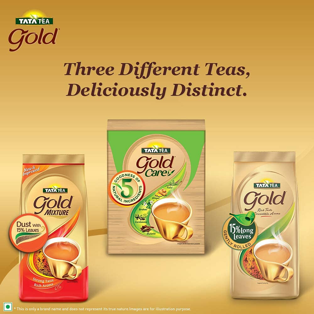 Tata Tea Gold Care 500 gram, Goodness Of Cardamom, Ginger Powder, Tulsi, Brahmi & Mulethi, Natural Ingredients, Exquisite Blend Of Tea, Rich In Taste, Black Tea