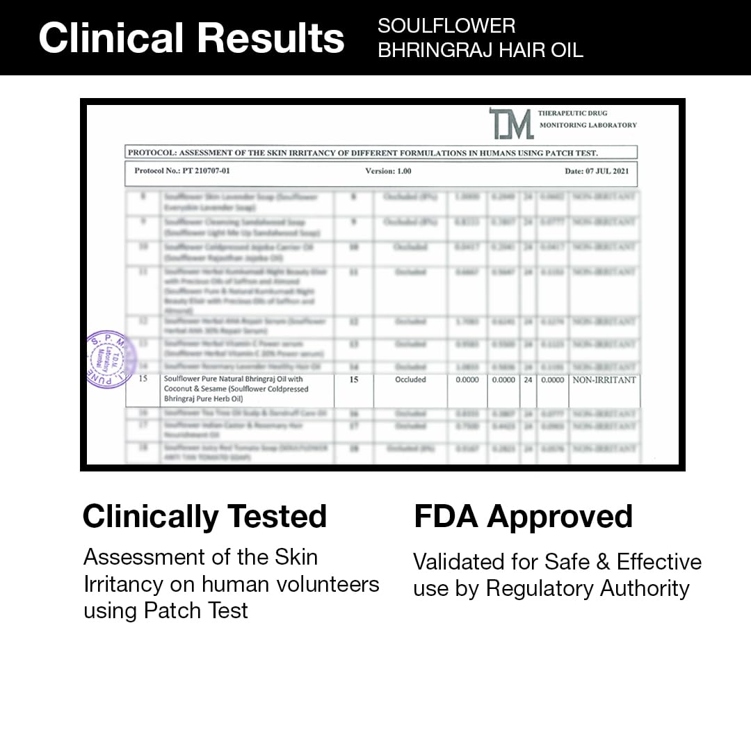 Soulflower Rosemary Lavender and Bhringraj Hair Oil, 225ml Each | Hair Growth, Strengthening & Nourishing Hair Roots | Pure, Natural and Coldpressed Hair Oil - Pack of 2