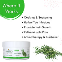 Mystiq Living Rosemary Leaves and Rosemary Water, Hair Spray for Regrowth | 100% Pure, Natural and Organic