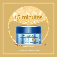 Meglow Skin Care Combo Pack of 3-Gold Bleach cream (50g)|Face Cream For Women (50g) with Aloevera Extracts & Vitamin E|Instant Glow Face Wash (70g)+Skin Brightening and Luminizing for Radiant Skin