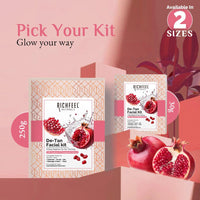 Richfeel Detan Facial Kit | Pomegranate Infused De-tanning Skincare for Brighter Complexion and Reduced Pigmentation | 30 g