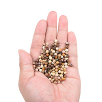 Bymitel 210pcs Natural Crystal Beads Stone Gemstone Round Energy Healing Loose Beads with Stretch Cord for Jewelry Making Bracelets Anklets (Brown Zebra Jasper, 4mm 210pcs) Brown Zebra Jasper