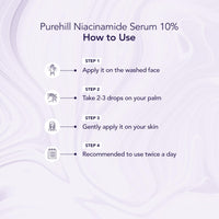 Purehill Niacinamide Serum 10% For Dark Spot Reduction And Skin Lightening, 30 ML