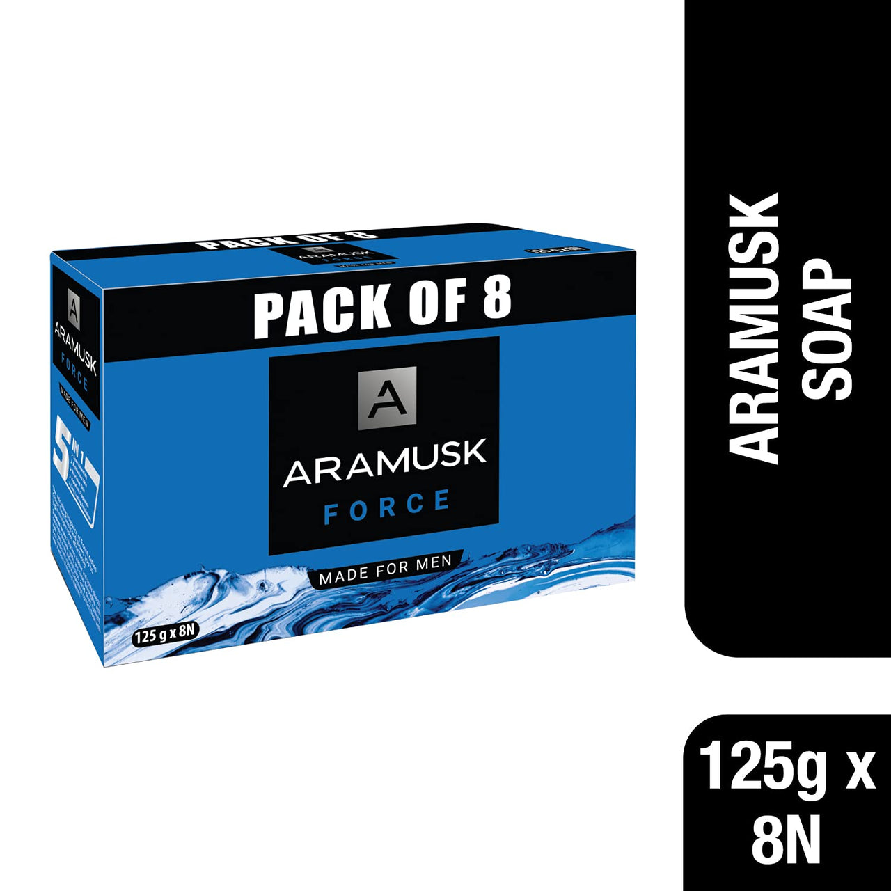 Aramusk Musk Soap, 125g(Pack of 8) & Aramusk Force Soap, 125g(Pack of 8)