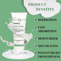 NOURRIR Atop Exm Hydration Cream - Soothes Sensitive Skin with Allantoin, Vitamin E & Dead Sea Minerals, Fragrance-Free, 75 ml