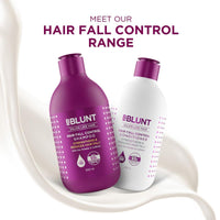 Bblunt Hair Fall Control Shampoo with Pea Protein & Caffeine for Stronger Hair | Reduces Up to 93% Hair Fall | Adds Shine | 300 ml