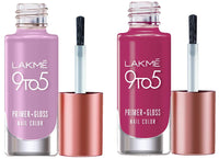 Lakmé 9To5 Primer + Glossy Finish Nail Colour 6 ml & 9 To 5 Primer + Glossy Finish Nail Colour 6 ml Combo