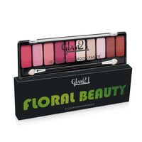Glam21 Floral beauty 10 Color Eyeshadow Palette |Long-Lasting | Smudge Free | Long Wearing And Easily Blendable Eye Makeup Palette Matte, Shimmery And Metallic Finish Floral beauty