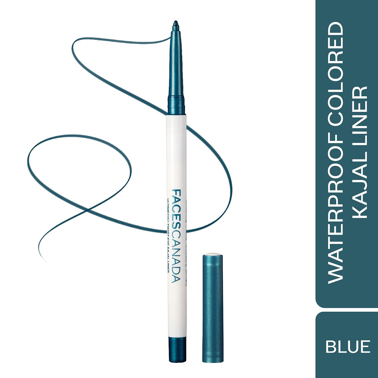 FACESCANADA Ultimepro Twist Pencil Eye Kajal Liner Blue 03 0.35G & Magneteyes Kajal - Black, 0.35G, Matte Finish