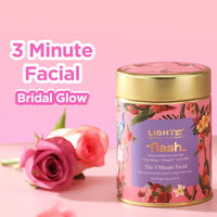 Light Up Flash Face&Body Brightening Ubtan-3 Minute Facial,Goat'S Milk,Marigold,Hibiscus,Rose,Guava&Vitamin C: Instant Glow,Tan Removal,Gentle Exfoliation,Natural Radiance,Bridal-120 Gm,Scrub,1 Count }