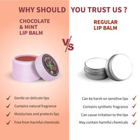 Ayouthveda Chocolate & Mint Lip Balm For Men & Women| A Nourishing Lip Balm with Vitamin E, Almond & Olive Oil | Heals Cracked & Undernourished Lips| Moisturizer For Chapped And Dry Lips|(10gm)