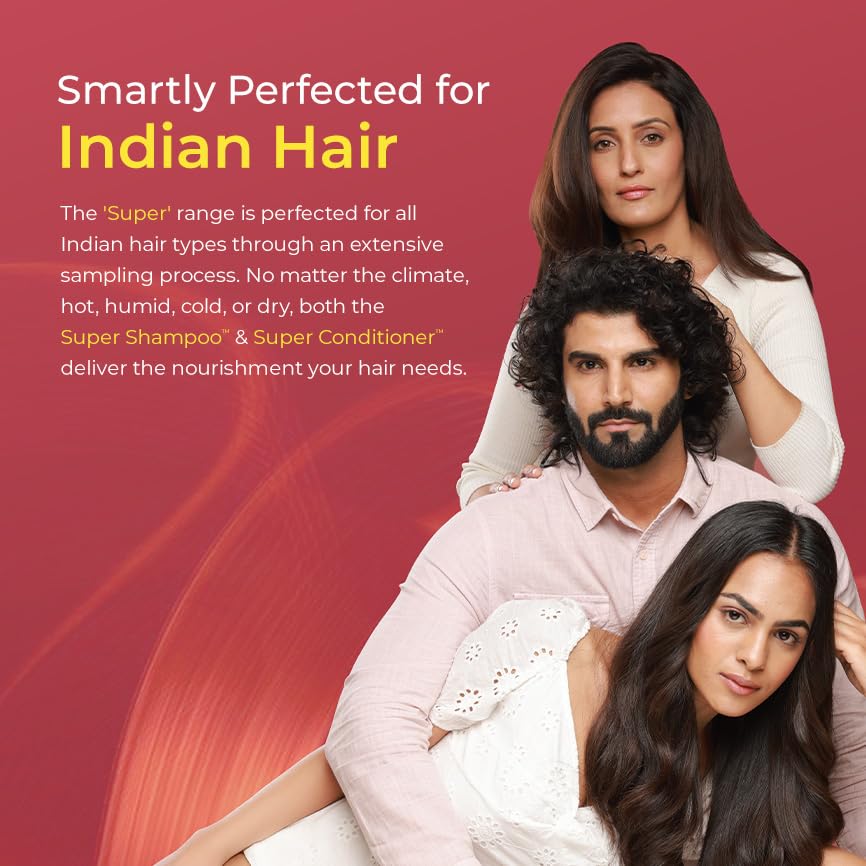 Arata Essential Care Super Duo Travel Pack | Super Shampoo & Conditioner | Reduces Hair Fall, Adds Shine, Volumizes | With Keratin, Biotin & Argan Oil | Paraben & Sulphate Free | 200ML