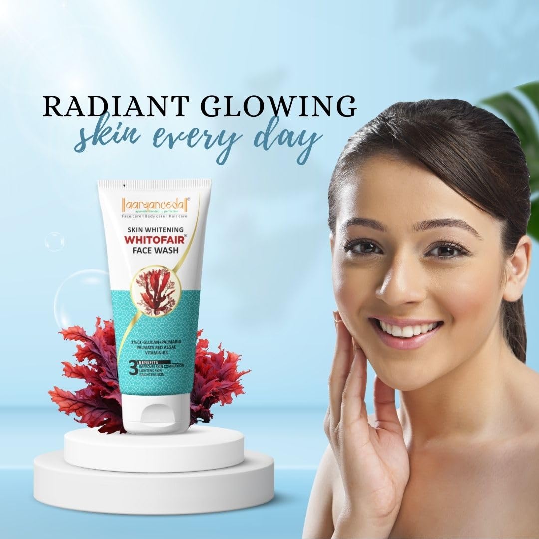 Aryanveda Blemishend Face Wash 60ml And Whitofair Unisex Face wash That Brightens Up Skin | UV Absorption | Regulates Melanin, 60ml