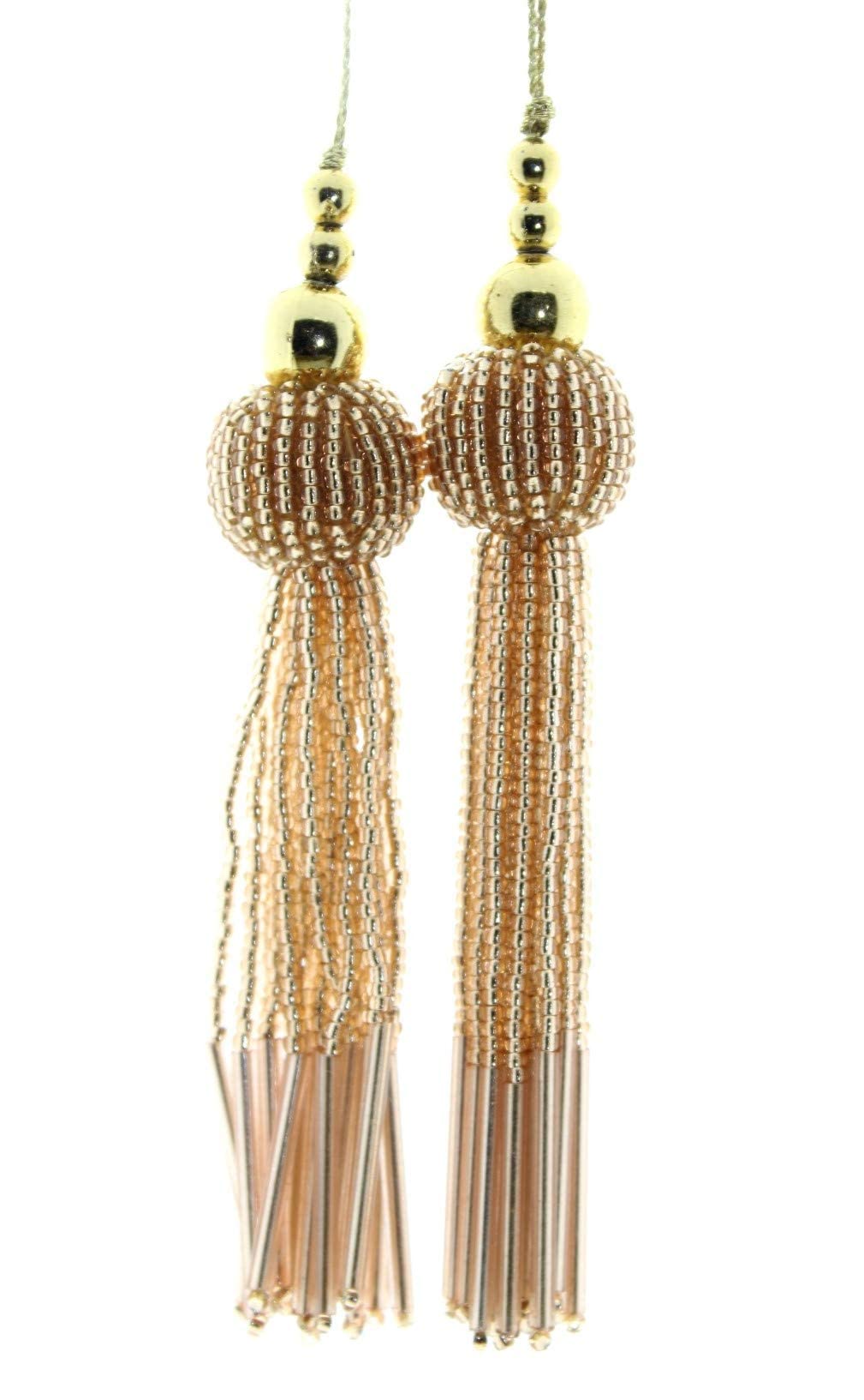 Trendy and Ethnic Acrylic Pearls Tassel Women's  Ethnic Work Hanging Latkan for Sareepallu Blouse Dupatta Lehenga (Set of 1 Pairs)