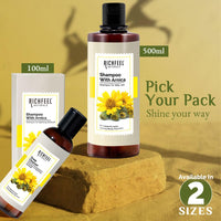 Richfeel Arnica Anti Dandruff Shampoo - Clears Dandruff Flakes, Relieves Excessive Oil, and Soothes Itching | 100 ml