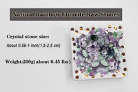 DUQGUHO Fluorite Natural Crystal Quartz Bulk Raw Rough Healing Crystal Stones Reiki Crystal Stone Tumbling Cabbing Fountain Rocks Polishing Cutting Gemstone 0.45 lbs 03 Fluorite