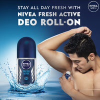 Nivea Women Deodorant Roll On, Pearl & Beauty Radiance For Eventoned Smooth & Beautiful Underarms, 50ml&Nivea Fresh Active Deodorant Roll On For Men, 50ml