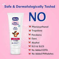 Chicco Baby Moments Rich Cream for Newborn Babies with Shea & Jojoba Butter, 100g| Rich Moisturization and Dryness Prevention |Dermatologically Tested |Phenoxyethanol, Parabens & Lauryl sulphates free