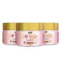 WOW Skin Science Super Light Rose Aloe Gel Moisturizer|Instant Hydration|Non-Sticky & Oil-Free|Quick Absorbing|Suitable for all Skin Types|50 ml|Pack of 3