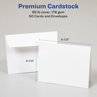 Avery Printable Note Cards with Envelopes, 4.25