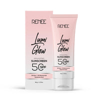 RENEE Lumi Glow Highlighting Sunscreen with SPF 50, Lightweight & Non-Sticky, No White Cast, Protect against UVA-UVB, Radiant Finish, Nourishes skin With Niacinamide and Hyaluronic acid