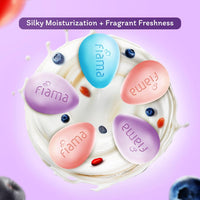 Fiama Moisturizing Soap Bars Celebration Pack, Japanese Hokkaido Milk & Berries, Fiama Soaps Pack of 5, Non-Sticky Moisturized Skin, 1/3rd Skin Moisturizers, Vitamin F, Buy 4 Get 1 Free