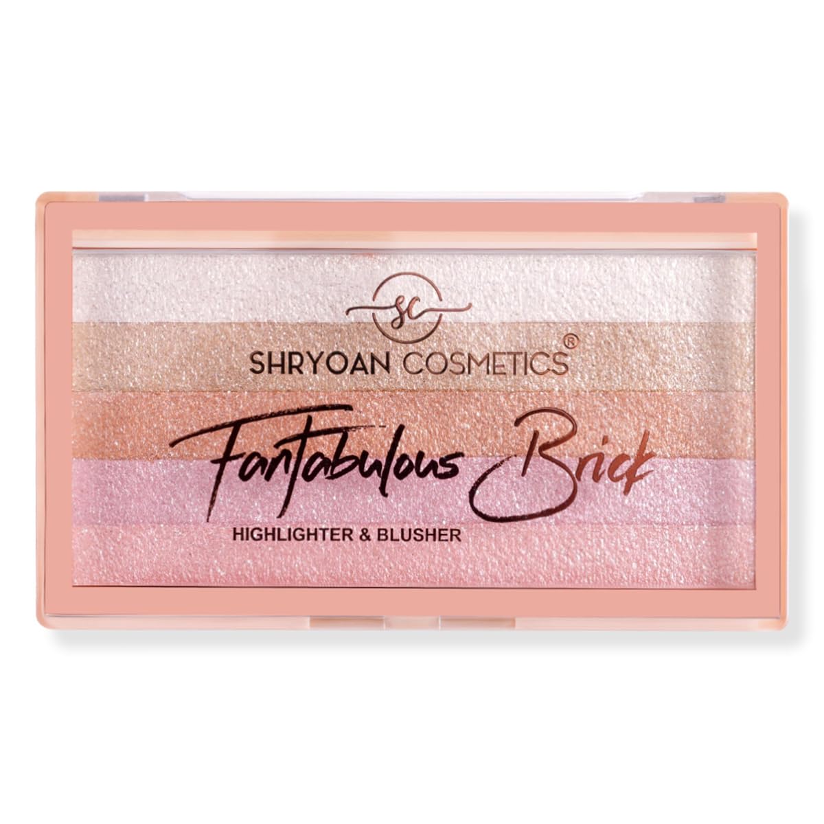 Shryoan Fantabulous Brick Highlighter & Blusher Palette| Highly Pigmented Powder with Glam Look & Flawless Finish (7g) (Shade 06)