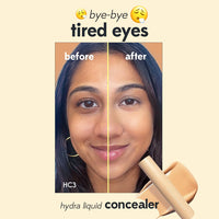 Ruby's Organics Liquid-Cream Concealer for Under-eye Dark Circles & Pigmentation, Full Coverage, Under Eye Cream with Bakuchiol, Easily Blendable, Highly Pigmented, Natural, All Indian Skin Types - HC4, 6.5ml