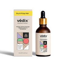 Vedix Rachan Intense Damage Restore Leave In Conditioner, Customized Ayurvedic Hair Serum For Dry Frizzy Hair With Jojoba + Shea Butter + Linseed - 50 Millilitre