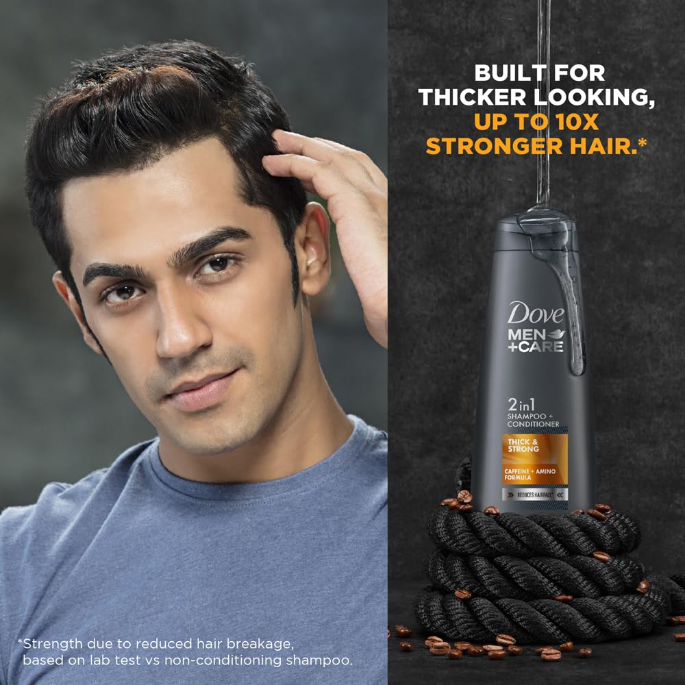Dove Men+Care Thick & Strong 2in1 Shampoo+Conditioner, 340 ml