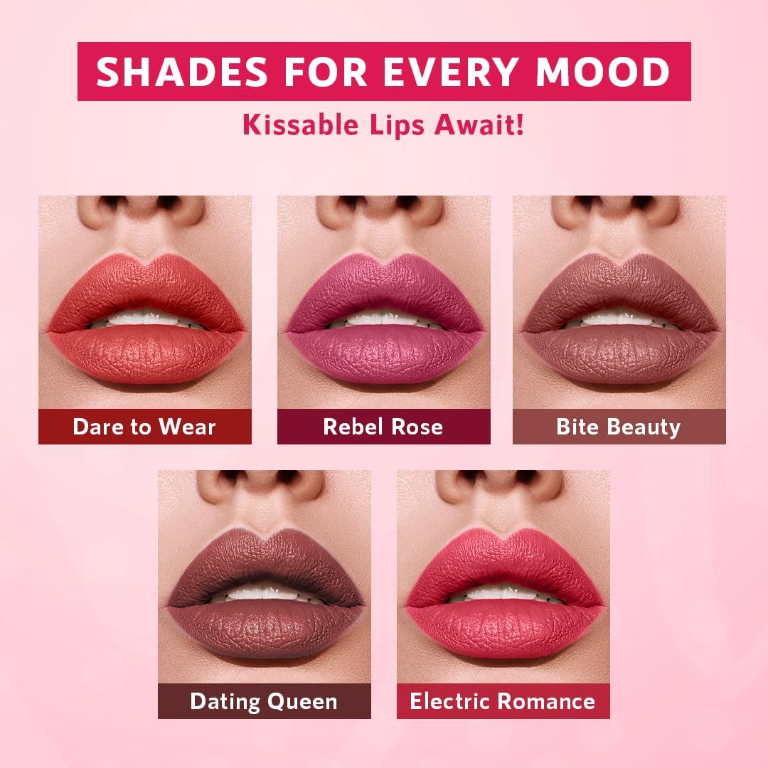 Orgatre 5-in-1 Liquid Lipstick | Waterproof Matte & Gloss | Classic Shades | Smudge-Proof, Non-Drying, Hydrating | Highly Pigmented & Long-Lasting