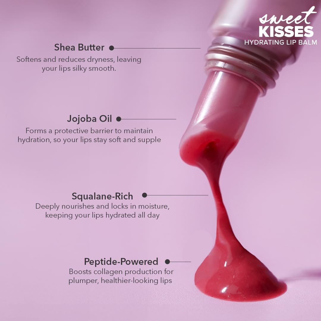 SIMPLYNAM Simply Nam Sweet Kisses Hydrating Lip Balm - Sugar (Clear)| Vegan| Hydrating| Jojoba Oil| 3-in-1 Formula| Unisex