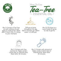 Old Tree 100% Pure & Natural Tea Tree Essential Oil for Skin, Diffusers, Hair, Body, Acne, & Nail care | Premium Therapeutic Grade Tea Tree Oil for Aromatherapy, Stress relief - 30 ml