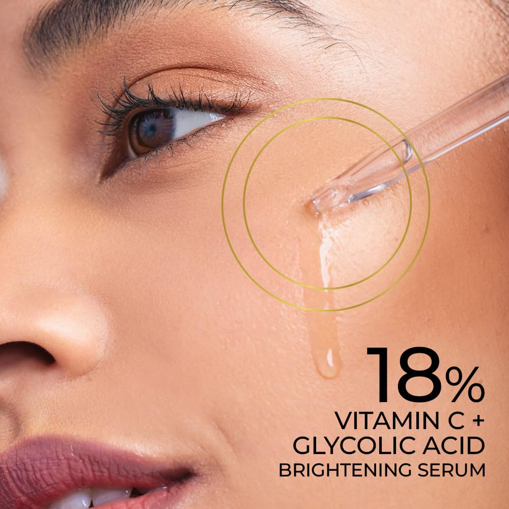 Streax Bright & Shine Face Serum, 30 ml|10% Vitamin C Serum|Brighter Skin in 3 Days|Serum for Glowing Skin| Reduces Dark Spots & Pigmentation|Niacinamide serum, Vitamin C Face Serum for Women & Men