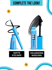 SUGAR POP 16Hr Longwear Kajal | Waterproof & Smudge-Proof | Intense Matte Finish | Sunflower Seed Oil & Vitamin E | Velvet Smooth Application | Transfer-Proof | 0.3gm - Black