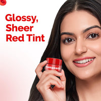 Mamaearth Cherry Moisture Therapy Lip Balm for Dry & Chapped Lips- 15 g | Heals, Brightens|Sheer Red Tint| Coconut Oil, Shea Butter, Cherry, Vitamin E, Ceramides, Kojic Acid | 100% Free of Petroleum Jelly