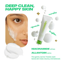 Sammmm Fresh-Af Purifying Foaming Cleanser, Face Wash for Deep Cleaning, with Blue Lotus & White Lily, 100g/3.53 oz, Creamy Foaming Texture