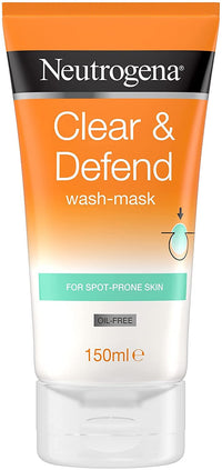 Neutrogena Clear & Defend Wash-Mask, For Spot-Prone Skin 150 ml