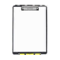 Dexas Clearview Clipcase Clipboard, 13.75 x 9.5 in, Gray/Yellow. See Papers Clearly Outdoors, Stay Organized and Dry. Ideal for Coaching, Teaching, homeschooling, Art, Trades, and Medical pros. Yellow