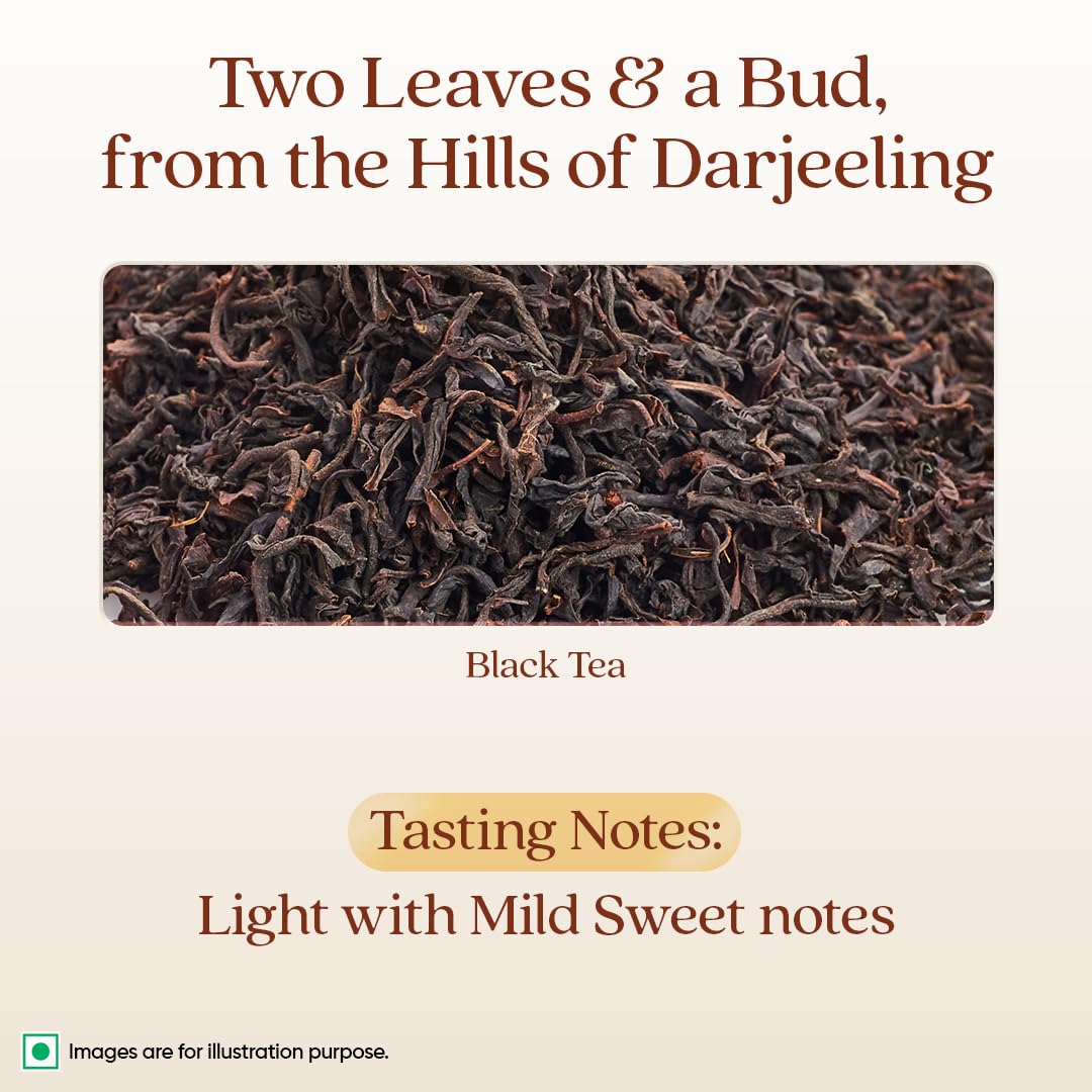 1868 by TATA Tea Darjeeling Rare Wonder, Pure Darjeeling Black Tea, Hand Rolled, Whole Loose Leaf, Second Flush, Muscatel Flavour, From House of TATA (25 Cups/50g)