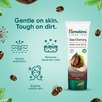 Himalaya Deep Cleasing Coffee Face Scrub | Organically sourced Arabica Coffee | 100% Natural Exfoliants | Exfoliates blackheads & impurities | Paraben free | 100g